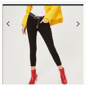 Topshop Moto Jamie cropped black jeans